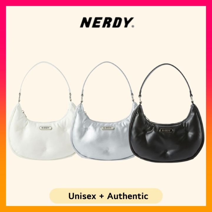 さらに100円引き◆NERDY◆SOFT PADDED TWO-WAY HOBO BAG MUSINSA | NERDY Soft padded two-way hobo bag (white/black