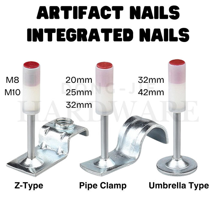 100pcs Ceiling Artifacts Nails Z-Type Nails for Fullthreaded rod