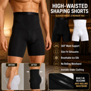 Mens Seamless Shapewear Shorts High Waist Tummy Control Compression Briefs Body Shaper Slimming Underwear Breathable Comfortable
