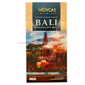 Worcas 90gr Bali Chocolate Bar Caramel Vanilla Hazelnut Coklat Workas Vanila Cocoa 65% Indonesia Signature Treasure