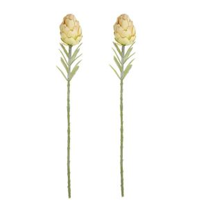 MIKE DUNBAR 2Pcs Soft Plastic Artificial Artichoke Fruit 56CM Fake Artichoke Fruit Plants Flower Arrangement Accessories Decorative Artificial Plants for Home Decoration