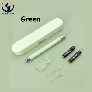 [READY STOCK] 3Pcs/Set LED Flashlight Magnification Ear Pick Baby Child Cleaning Tool Battery