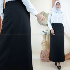 Rok A panjang - Rok A line - Rok Model A - Rok Muslimah - Rok Hitam -ARINZASHOP