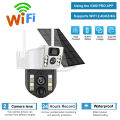 MYHYPERGEAR V380 PRO Outdoor Solar CCTV Camera wifi connect 360 Panoramic Dual Cameras Smart Wifi 4G Camera With Big Speaker Support Two-way Voice Intercom HD Full Color Night Vision VCS03. 