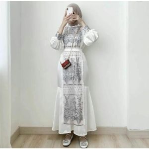 COD-BEST SELLER Adinda Dress Size MLXLXXL Bahan Armani Silk mix Brukat Premium Gamis Wanita Terbaru Modern Lebaran Gamis Kondangan Wanita Dress Muslim Pesta Dress Wanita Terbaru 2023 Fashion Wanita Muslim