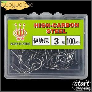 【Guoyuqiche】 100pcs đóng hộp iseini móc thép gai thép carbon cao Bảng Cá Chép Cá Chép Cá Chép Cá Chép Cá chép