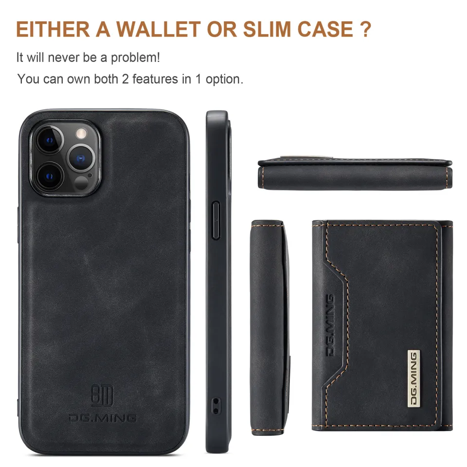 in Detachable Card Pocket Magnetic Leather Wallet Phone Case