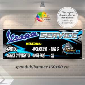 Cetak Spanduk Banner Bengkel Vesva
