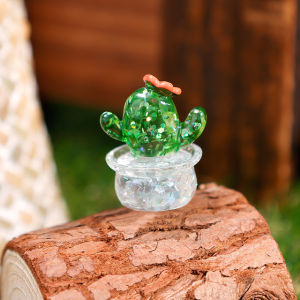 YESPERY รูปปั้นต้นกระบองเพชรเรซินรูปปั้นย่อไมโครแคคตัสเรซินประดับอุปกรณ์ตกแต่งบ้าน DIY ขนาดเล็กสำหรับจอทีวีติดรถคอมพิวเตอร์