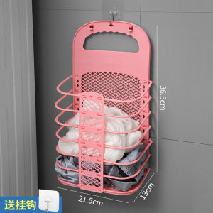 Foldable Dirty Clothes Basket Wall-Mounted Dirty Clothes Basket Bathroom Storage Basket Toilet Wall Storage Dirty Clothes Storage Basket