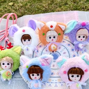 SDAYG Animal Loli Fen Plush Shoulder Bag Bag Pendant Vinyl Face Animal Girl Vinyl Dolls Birthday Gift Sweet Lovely Loli Girl Doll Toy Plush Bag Room Decor