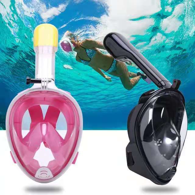 RL Full Face Snorkeling Mask Easy Breath Snorkeling Goggles Set for ...