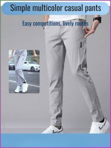 Casual Pants Summer Essentials Straight Pants Breathable Elasticity Thin Section Wearable Sports