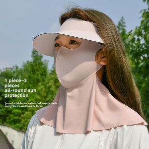 Multi-Functional UV Protection Face Neck Mask with Removable Brim & Neck Guard for Women