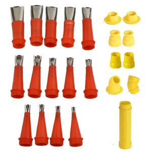 23pcs Nozel Tembakan Lem Sealent Caulk Applicator Spuit Caulking Caulk Nozzle Aplikator Dengan Base Kits
