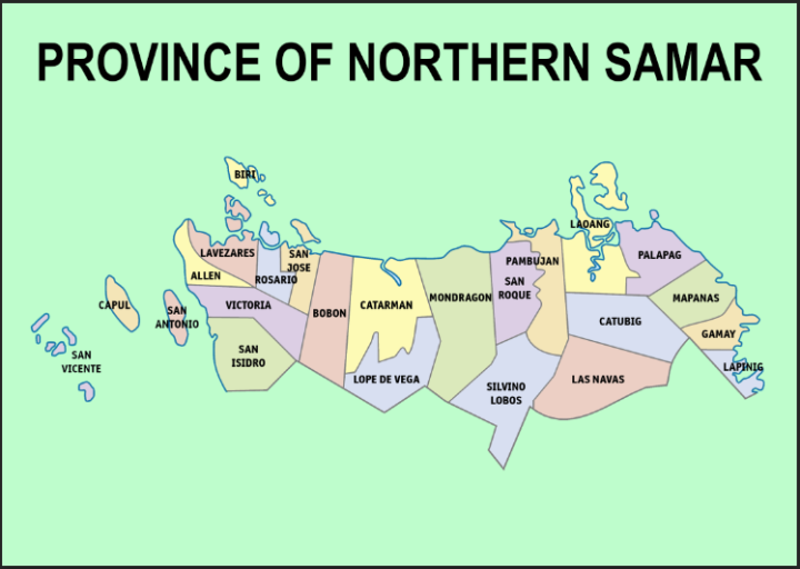 Northern Samar Province Map Waterproof A4 Laminated Chart | Lazada PH