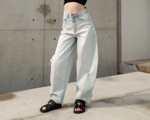 Wara Curved BARREL LEG jeans- 5 Colors