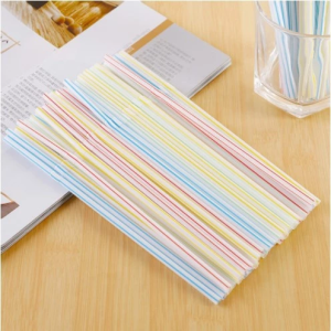100pcs Disposable colorful bendable Straw Clear Individually Wrapped Drinking Plastic Juice Straw