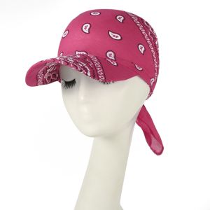 PERPE Pre-Tied Baseball Caps Head Scarf Wide Brim Lightweight Sun Visor Turban Breathable Bandana Scarf Cap Women Outdoor