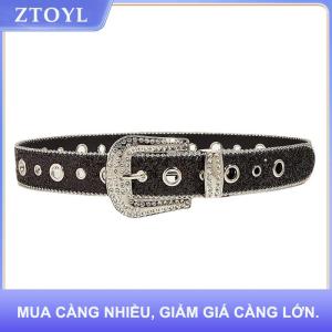 【ZTOYL】 Sáng bóng Rhinestone rộng vành đai phụ nữ ăn mặc vành đai dành cho người lớn Rhinestone vành đai ăn mặc tinh thể kim cương vành đai