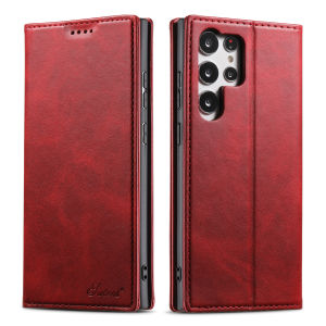 0930[Local Stock] Christmas Halloween magneticed Wallet Cowhide Leather Case For Samsung Galaxy S26 Ultra S25 S24  Plus S23 Note 20 Ultra Stand Flip Mobile Phone Cover h261009