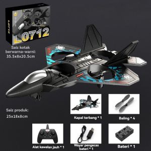 UFANSM Stunt Roll Remote Control Plane 2.4GHz Foam Crash Resistance Cool Light RC Fighter Plane Creative Waterproof Drone Plane Toy