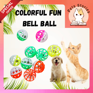 Small Colourful fun bell ball for Cat & Dog Toy Mainan Bola Kucing 3.8CM
