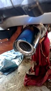 SAVINTA Muffler - Knalpot Mobil Racing Sav-GTSv2 Ngebass Adem Bulat Full Stainless Size P33cm