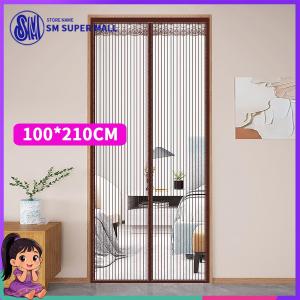 【SM Mall】Self Adhesive Mosquito Door Curtain 2026 New Full Magnetic Strip Strong Closure Transparent PVC Kitchen Grease Partition Curtain Air Conditioning Cold Air Block No Drill Screen Mesh for Bedroom Balcony