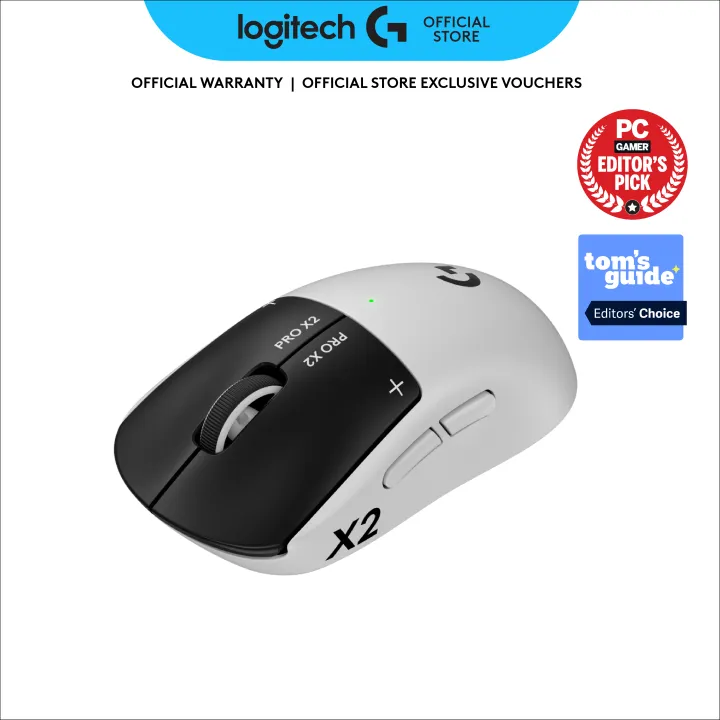 Logitech PRO X2 SUPERSTRIKE LIGHTSPEED Wireless Gaming Mouse, Ultra-Fast Performance, Ultra Lightweight (61 g), Customizable Click Haptics, USB-C charging, for