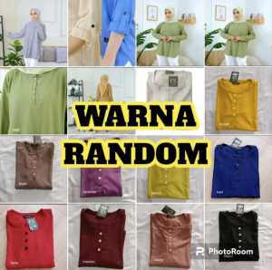 Qyara Store Fashion Atasan Kaos Wanita Knit Maxiline Ukuran LXLXXL Jumbo Terlaris Tunik Kancing Wanita Polos Bahan Knit Maxiline Kekinian