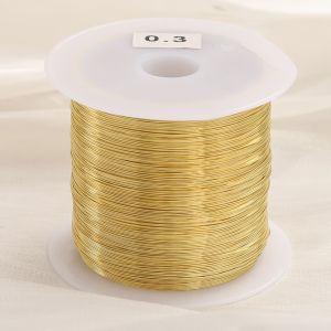 80Mete/Roll 0.3mm-0.4mm Color Preserving Copper Wire Beading Wire For Bracelet Necklace DIY Craft Making Jewelry Cord