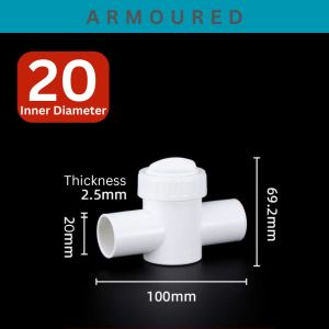 Aquarium PVC Flow Control Valve Fine Adjustment Noise Reduction Injap Kawalan Aliran for Fish Tank Pond