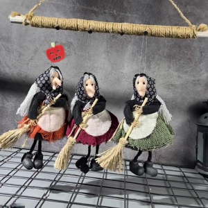 Hanged Witch Doll Hanging Pendant for Halloween Party Festives Indoor Outdoor Decorations Garden Yard Embellishment