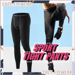 Men Tights Long Pants Compression Fitness Sport Quick Dry Gym Yoga Slim Fit Elastic Bodybuilding Legging Running Trouser