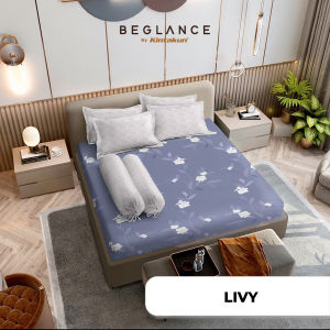 BEGLANCE Bamboo Silk Sprei Fitted 160x200 Tinggi 40cm Seprai Tencel Queen Premium - Varian Motif
