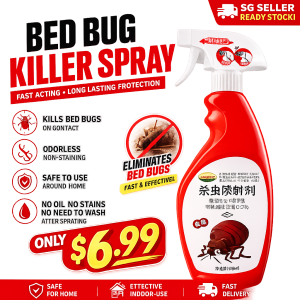 Bed Bug Killer Spray 500ml | Kills Bed Bugs & Eggs | Fast Acting Insecticide | Anti Bed Bug Treatment for Mattress Sofa Bedding Furniture Home & Hotel | Non-Greasy Formula