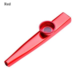 ZHANXENG498 6 สี น้ำหนักเบา แบบพกพา การออกแบบที่เรียบง่าย โลหะคาซู เครื่องดนตรีขลุ่ยเริ่มต้น เครื่องเป่าลมไม้ เครื่องมือคนรักดนตรี