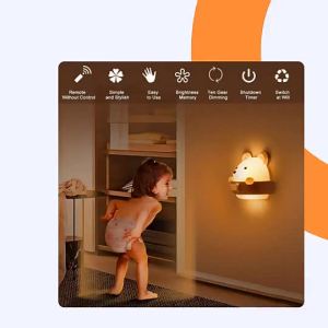 Portable USB Charging Lamp: A Cute Bear Night Light for Kids' Rooms