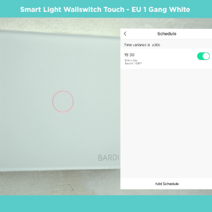 BARDI Smart Light Wall Switch Touch Wi-Fi - EU 1 Gang White / Black