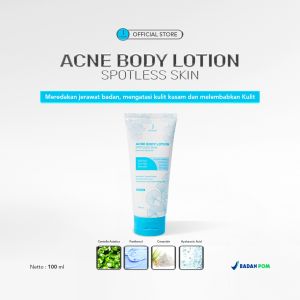 ACNE BODY LOTION SPOTLESS SKIN 1PCS - MENGATASI JERAWAT BADAN KULIT KUSAM DAN MELEMBABKAN KULIT