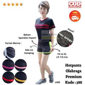 Dunia legging OLS- Celana Pendek Hotpant Wanita Senam / Yoga / Aerobic / Olahraga 388