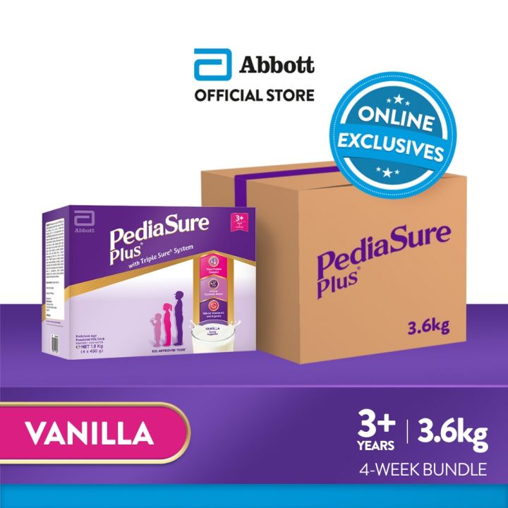 [Online Exclusive] Pediasure Plus 3+ Vanilla 3.6kg for Kids Above 3 ...