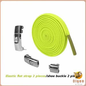 Digeo 1 pair 8MM elastic shoelaces no tie lazy shoe laces lock Laces Kids Adult Outdoor Sneakers Shoelace