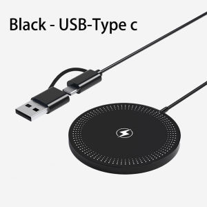 Usb Type C Qi2 15W Wireless Phone Charger Stand for Iphone Samsung Xiaomi Vivo Mobile Phone Fast Wireless Charger Pad