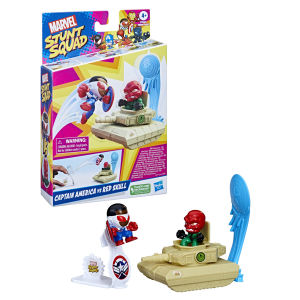 Marvel Stunt Squad Captain America vs. Red Skull Playset 1.5-Inch Super Hero Action Figures Marvel Toys for Kids Ages 4 and Up