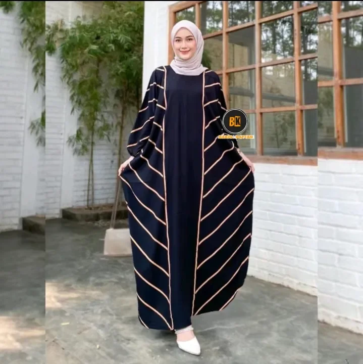 Gamis kaftan Rayon Jumbo Premium Motif Lula Ld 180 Cm