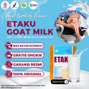 Susu Kambing Etawa Bubuk Murni 100% Asli Multikhasiat Atasi Nyeri Tulang / Sendi Patah Tulang Pembersih Paru Paru Gangguan Pernafasan Asma Asi Booster Asam Lambung WALATRA ETAKU