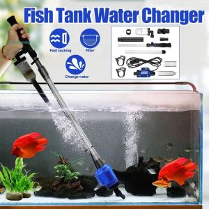 HEALMEYOU Strong Suction Electric Aquarium Cleaner Multi-Function 16/20W Water Change Vacuum Non slip Sand Washer Automatic Fish Tank Cleaner