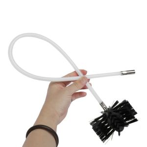 FDGED ยาวเกินไปยาก ยืดหยุ่นได้ หกเหลี่ยมแบบหกเหลี่ยม ท่อเป่าแห้ง ผนังภายในเตาผิง สำหรับท่อปล่องไฟ อุปกรณ์เสริมแปรงปล่องไฟ เครื่องมือทำความสะอาดมือ แปรงทำความสะอาด หัวแปรง